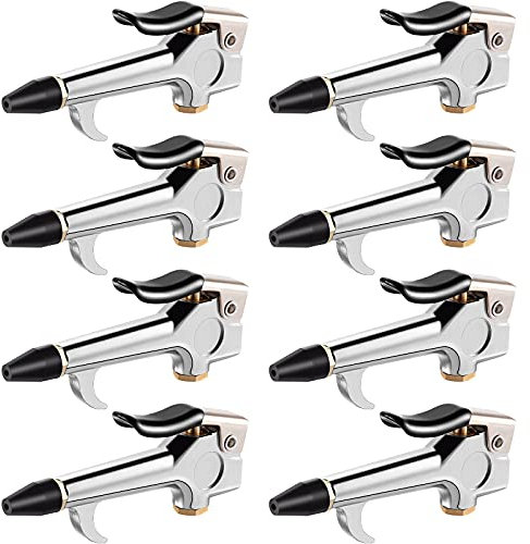 8 Pieces Air Blow Tools Adjustable Air Nozzle Blow Tool Air Compressor Flow Nozzle Air Compressor Accessories for Industrial Household Air Blow Compressor