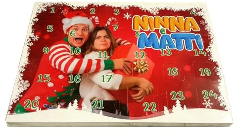 PRESTIGE & DELUXE Ninna e Matti calendario dell'avvento Christmas set con 24 pezzi + portachiave con paillettes