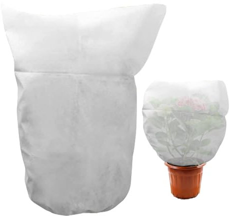 Teksome Pflanzen-Frostschutzhüllen | Universelle Frostdecken für Pflanzen mit Kordelzug - Warme Beutel mit Kordelzug, strapazierfähiges Frosttuch für Gemüse, Pflanzen im Freien, Garten