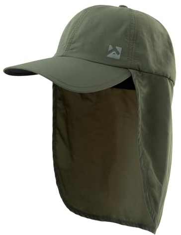TOP-EX XL/XXL vattentät baseballkeps män med nackklaff, UV-skydd solhattar kvinnor, vikbar sommarhattar safari vandring utomhushatt andningsbar justerbar, 94602_Amy grön, M-L