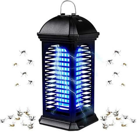 Lampe Anti-Moustique, 11W 4200V UV Lampe Anti Mouche, Tueur d'Insectes Électrique Anti Insectes, Lampe Électrique Anti-Moustique Efficace Portée 140m² pour Intérieur et Extérieur