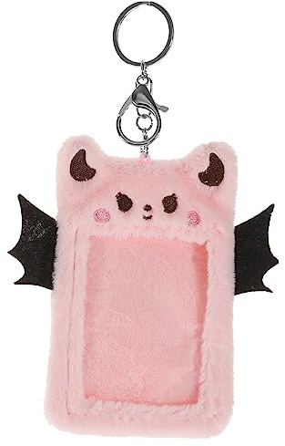 FOYTOKI Plush Id Card Holder Wings Student Card Sleeve for Photos Postcards Lightweight See-Through Design for Collectibles Game Pictures Cute Functional Accessory