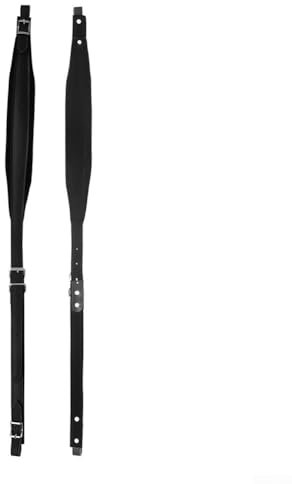 Akkordeon-Gurt, verstellbare, verschleißfeste Schultergurte, Kunstleder, Akkordeon-Schultergurte, 84–101, Bass-Akkordeons (schwarz)