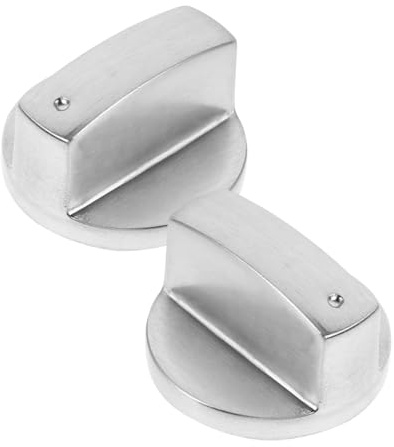 DIYEAH 2pcs Metal Stove Control Knobs for Gas Range Durable Alloy Cooktop Knobs with Precise Heat Control Easy Operation Robust Construction for Kitchen Grills and Burners