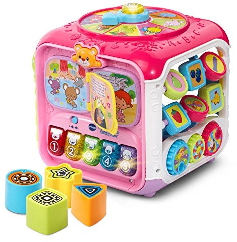 VTech Sortier- und Entdeckungs-Aktivitätswürfel (frustfreie Verpackung), rosa