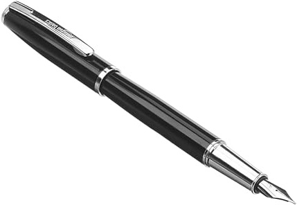 Amazon Basics Refillable Fountain Pen with Smooth Writing, Fine Point Nib, Black Ink