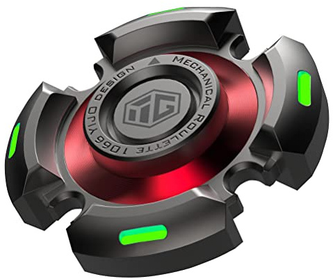 Fidget Spinners, Fidget Spinner for Adults, Stress Anxiety ADHD Relief Figets Toy, Metal Finger Hand Spinner Toys with Luminous Light, Fidget Spinner Need Absorb Light Then Release in Dark