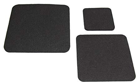 voigtdesign Filzuntersetzer, 5 mm dick, quadratisch, abgerundete Ecken, aus WOLLFILZ (12x12cm, 140 schwarz)