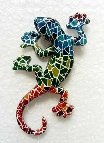 IDELLIA Salamandre Magnet en RÉSINE A Motifs MOSAÏQUE