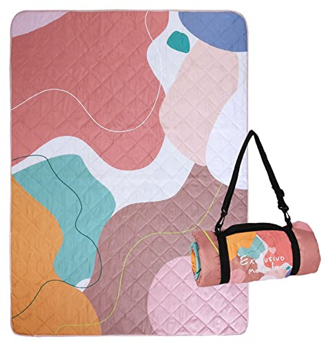 Exclusivo Mezcla Waterproof Picnic Blankets Outdoor Multipurpose Rugs for Camping, Travel, Park, Beach, Garden, 3-Layer 150x200 CM Large Sandproof Beach Blanket