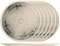 H&H Set 6 Piatti Pizza, Decoro Silk, Porcellana Stoneware, 32 cm