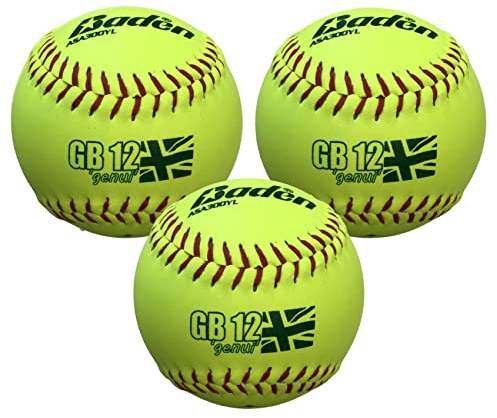 Baden GB12L 'Genui' Softball - ASA Approved - Pack of 3