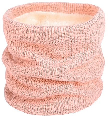 I Kua Fly Cache Cou Homme et Femme Tour de Cou Hiver Chaud Tricot Écharpe Polaire Neck Warmer Foulard Ronde Moto Ski Cyclisme Sports(Rose)