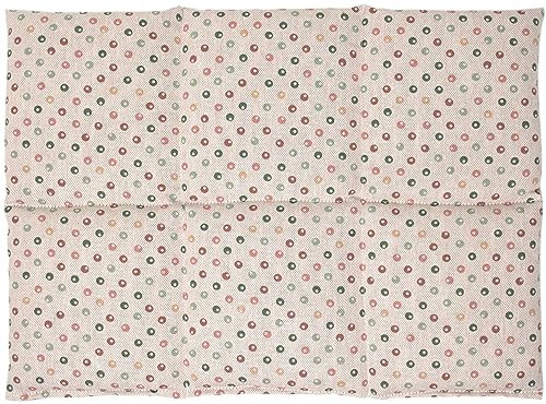 Almohada térmica - Bolsa de semillas para la espalda (calor y frio) - (40x30cm algodón orgánico de lunares con 6 compartimientos, semillas de colza) algodón orgánico