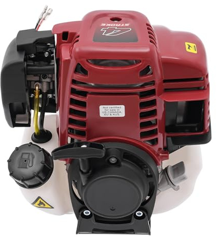 CheriMuMu 4-Stroke Engine, 37.7CC 1 kW Pull Start Gasoline Engine Motor, 6,500 RPM Single Cylinder Air-cooled Petrol Engine, Small Engine with 0.17 gallons Fuel Tank for Compressor Scarifier Lawnmower