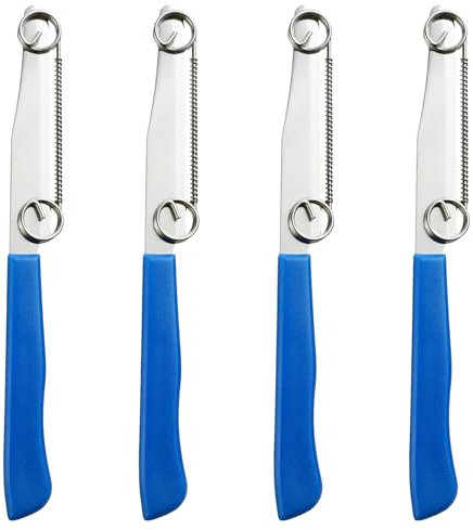 Schnellschneidemesser,4 Stück Schnelles Schneidemesser,Multifunktions-Obstmesser mit Verstellbarer Feder,Obstschälmesser,Leicht zu Reinigender Gemüseschneider für Gurke,Karotte,Kartoffel