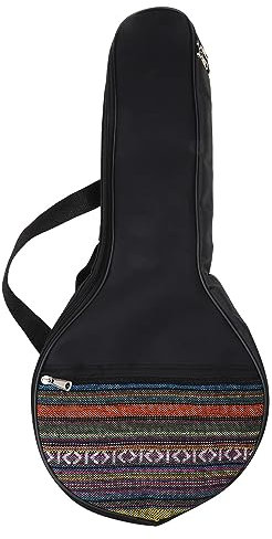 YUXITA Banjo-Tasche mit 4 Saiten, ethnische Musik-Ukulele, 63,5 cm, für Koffer, Rückseite aus Baumwolle