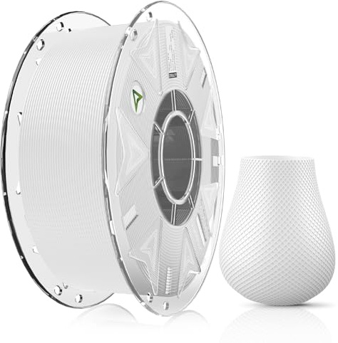 Creality PLA Filament,Hyper PLA RFID 3D Printer Filament High Speed 30-600mm/s,1kg(2.2lbs) Spool Filament Support CFS, Fits for K2 Plus Combo and Most 3D Printers 1.75 Filament,White