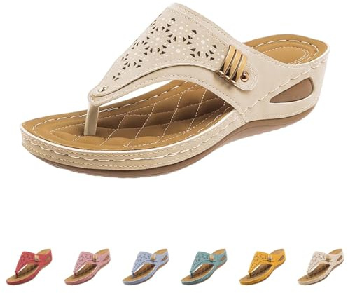 Yekdmxop Chanclas Mujer Verano Comodas Ortopedicas Sandalias de Dedo cuña Punta Abierta Moda Elegantes Flip Flop Ligera Chancletas Pala Antideslizantes Zapatos de Playa Piscina Caminar
