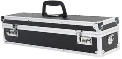 Aluminum Chef Knife Case with Combination Lock - Portable Hard Tool Storage Box with Shoulder Strap for Kitchen Knives and Outdoor Tools