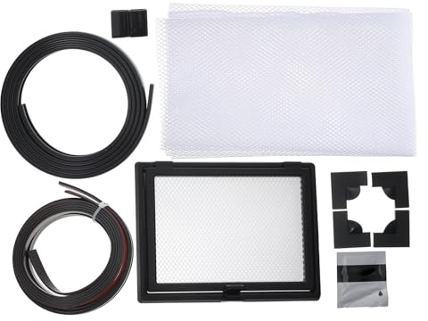 Lurrose Cubierta para Acuario Blanco con Ventana Integrada para Alimentación, Estructura de Malla Fina y Protección Antisalto para Peces y Terrarios