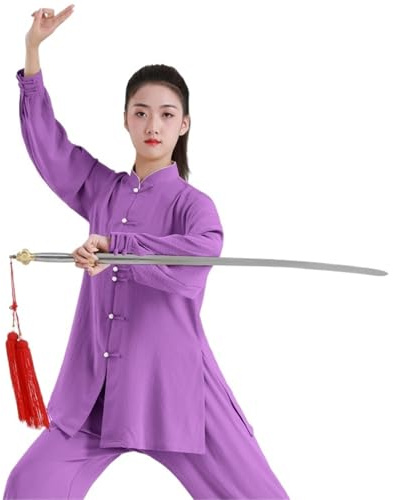 TRRYUIP Tai Chi Suit Tai Chi Suit för kvinnor - Flödande elegant uniform för Baduanjin och kampsport, vår höst prestanda kläder