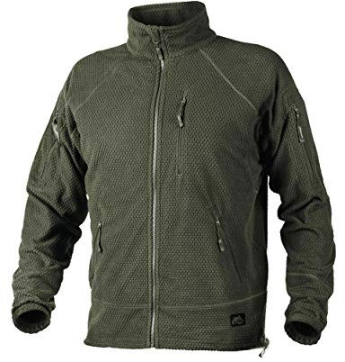 Helikon-Tex Herren Fleece Jacket Alpha Tactical Grid Fleecejacke schwarz, olivgrün, XL