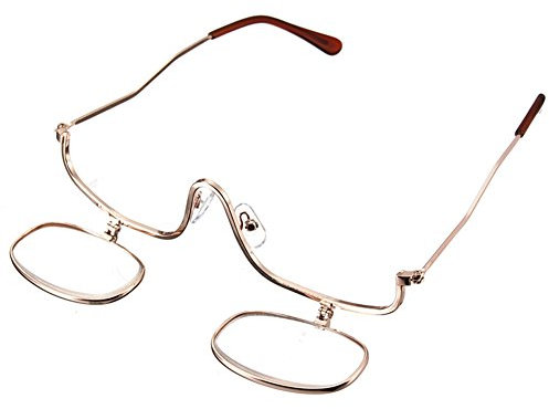 NEBAI · LESEN 1 Paar Makeup Lesebrille Vergrößern Flip nach unten Kosmetik Leser Make-up Gläser Für Damen (+1.5)