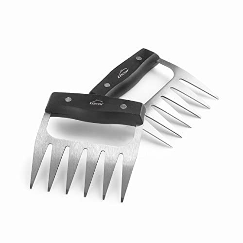 Lacor - 38015 - Garras de OSO, Cuchillas para Desmenuzar Alimentos, Acero inoxidable, Ideal para Desmenuzar y Manipular Carnes, Mango Eergonómico, 10.5x12 cm