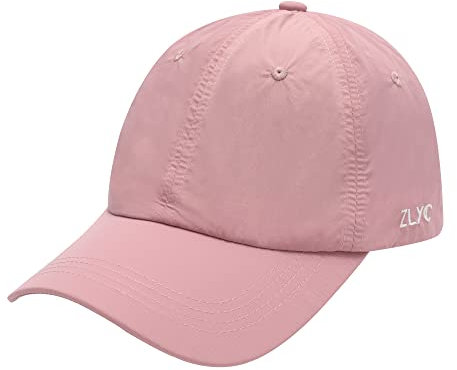ZLYC Daman Sommer Baseball Caps für Sport Golf Tennis Baseballmütze(Einfarbig Rosa)