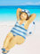 Pommerntraum ® | Dekofigur Sammlerfigur mollige Maritime Badenixe Badefigur Strandlady Strandschoenheit Nana Lady Dekofigur (Marta)