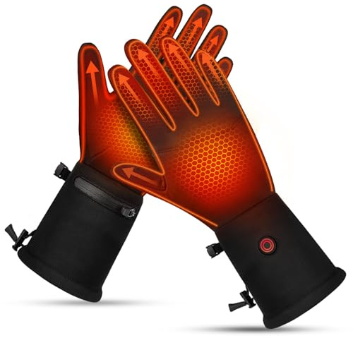 Heated Gloves Liners for Men Women Rechargeable Thin Womens Heated Running Driving Hiking Gloves Electric Gloves for Women