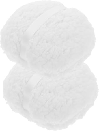 LRXIYODE 2piezas De Polvo De Felpa Extragrande De Reutilizables y Lavables Suave y Larga Para Aplicar Polvos Corporales Sensible