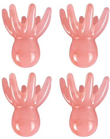 PENIKOKO 4pcs Octopus Massage Comb Scalp Massager Tool Pink Hair Massage Brush for Home Travel Office Relaxation