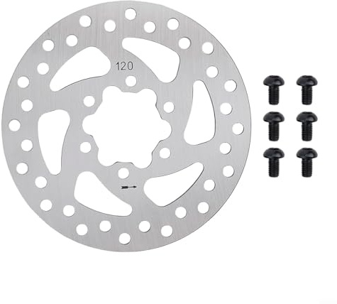 120mm para rotor de freno para patinetes eléctricos, disco de 6 agujeros con tornillos, compatible con 8 y 10 pulgadas
