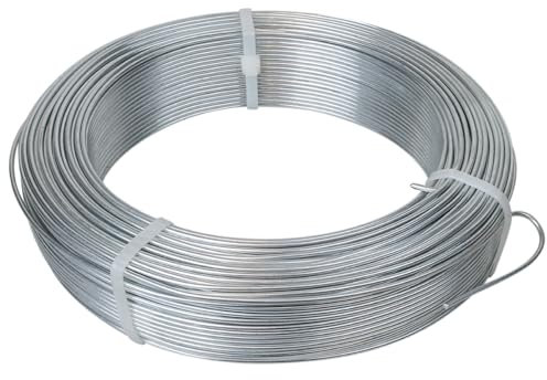 Linxor - Fil de Tension en Acier galvanisé pour Grillage 50m x 2.7mm Ø - Gris