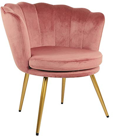 Genesis Chaise d'appoint en métal, Rose poudré, Taille Unique