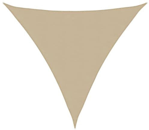 vidaXL Sonnensegel Wasserfest Sonnenschutz Windschutz Sonnendach UV Schutz Garten Terrasse Balkon Oxford-Gewebe Dreieckig 6x6x6m Beige