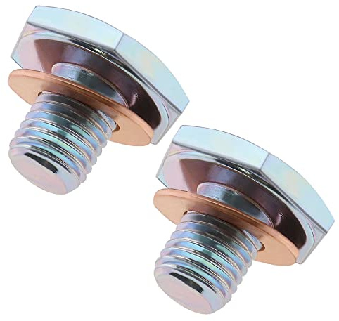 Be In Your Mind 2pcs Bouchon de Vidange d'huile de Voiture MN982163 1146063 0311.29 M10x1.25 Filetage Moteur Puisard Écrou de Vidange Boulon avec Joint Pièces de Rechange Automobiles