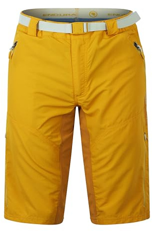 Endura Hummvee Mountainbike-Shorts für Herren, Baggy-Radhose mit Innenfutter, Gelb/Senffarbe, Größe XXL
