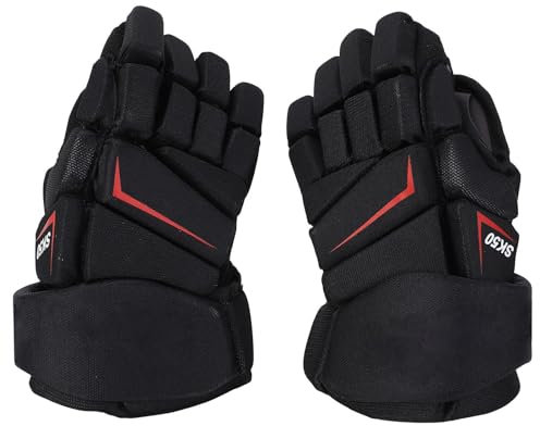 Asixxsix Hockey-Handschuhe, Atmungsaktive Street-Hockey-Handschuhe, Angelhandschuhe, Langlebige und Leichte Schutzausrüstung für Street-, Rollhockey- und Hockeyspieler, (30,48 cm / 12 Zoll)