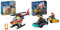 LEGO City Feuerwehrhubschrauber, Set mit Hubschrauber-Spielzeug & City Go-Karts mit Rennfahrern, Set mit 2 Rennfahrer-Minifiguren und Rennautos