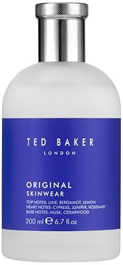 Ted Baker Skinwear Eau de Toilette for Men, Woody Masculine Fragrance with Lime, Bergamot, Lemon, Sandalwood, Amber and Cedar Notes, 200ml