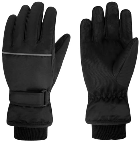 Azarxis Niños Guantes de Invierno Guantes de Esquí Cálidos Antideslizante Guantes de Nieve para Esquí Snowboard Ciclismo al Aire Libre para Niños y Niñas