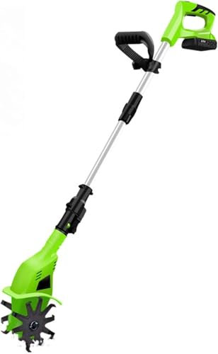 Pica De Suelo Con BateríA De Litio De 20 V,Rotavator EléCtrico De JardíN 250 Rpm Motoazada Cultivador Con BateríA Cultivador De Mano EléCtrico InaláMbrico,Para Arar,Volcar,Cavar Zanjas, Desmalezar