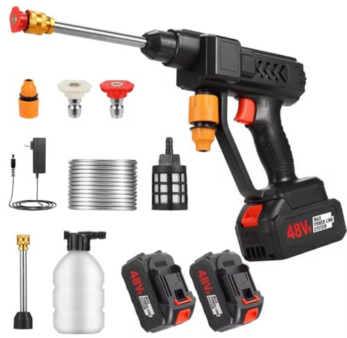 batteria 48v 8000Mah Idropulitrice portatile con 2 batterie Idropulitrice ad alta pressione a batteria per il lavaggio di auto Pulizia di pavimenti
