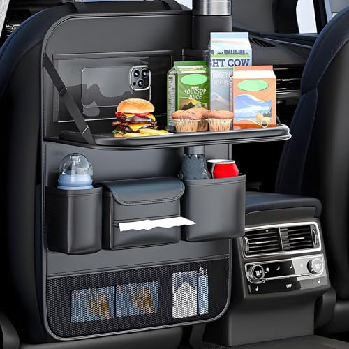 1Piezas Organizador Asiento Coche para VW Touran, Cuero Multi-Bolsillo Protector Trasero del Asiento de Coche para Niños - Kick Mats