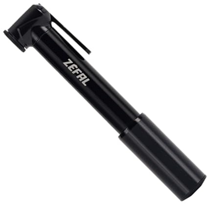 ZEFAL Road Micro Bomba Bicicleta de Carretera - Bombin Bicicletas de Aluminio para Valvulas Presta y Schrader - Hinchador Bicicleta Ligera y Robusta - Negro, 95g