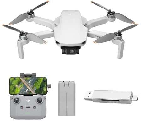 DJI Mini 4K, dron con cámara 4K UHD para adultos, menos de 249g, estabilización en 3 ejes, transmisión de vídeo a 10 km, regreso automático, 1 batería para un tiempo máx. de vuelo de 31 min