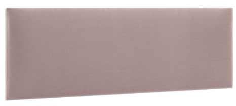 murando - Testata Letto Matrimoniale Imbottita - Rettangolo - Velluto - 20x100 cm 1 Pezzo - Testiera Letto una Piazza e Mezza - Pannelli da Parete per Cameretta Bambini - Schiuma Anallergica - Rosa